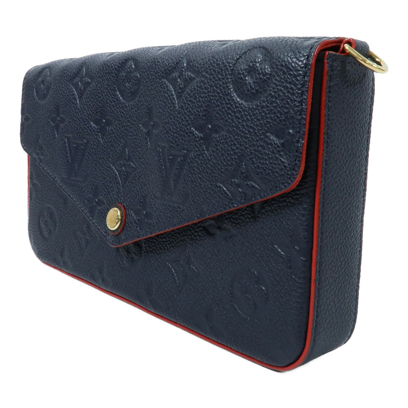 LOUIS VUITTON Monogram Empreinte Pochette Felicie鏈帶肩背袋-2