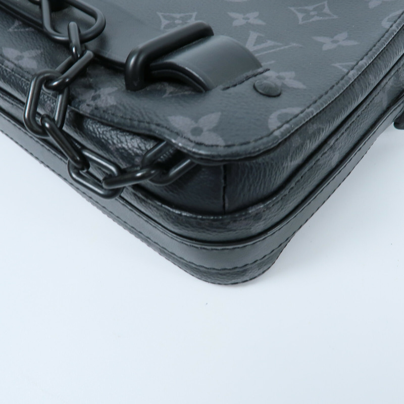 LOUIS VUITTON Monogram Eclipse Steamer肩背袋-10