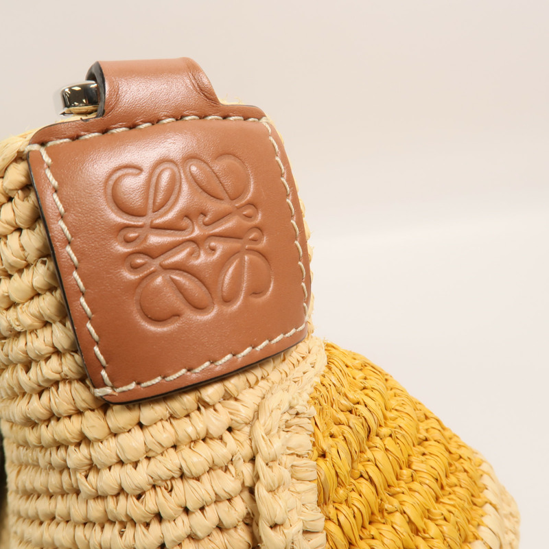 LOEWE Raffia/牛皮皮革Paula's Ibiza Ruffle Pochette肩背袋-8