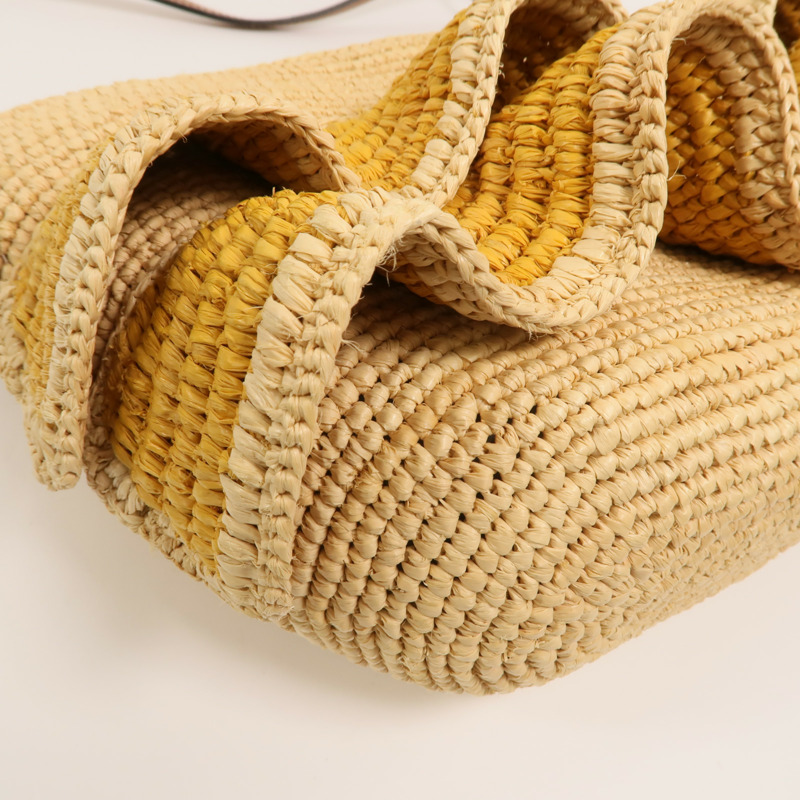 LOEWE Raffia/牛皮皮革Paula's Ibiza Ruffle Pochette肩背袋-11