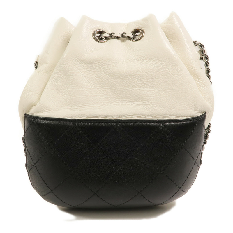 CHANEL 牛皮皮革Gabrielle Bucket鏈帶肩背袋-1