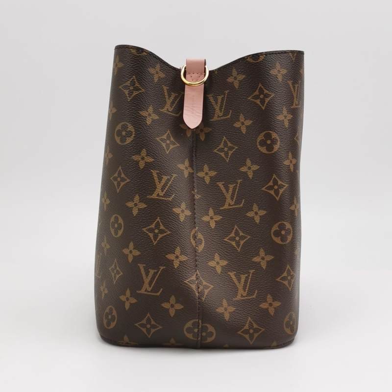 Louis Vuitton (LV) NÉONOÉ中號牛皮Monogram印花抽繩斜背包單肩包晶片款-2