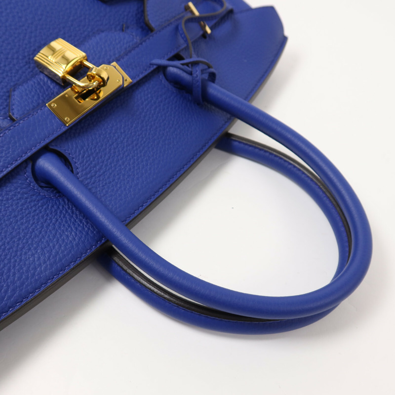 HERMES Togo皮革Birkin 35手挽袋Bleu Electric-7