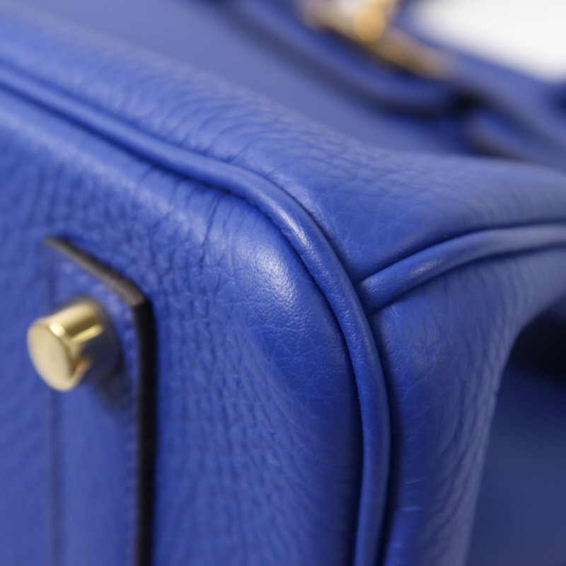 HERMES Togo皮革Birkin 35手挽袋Bleu Electric-11