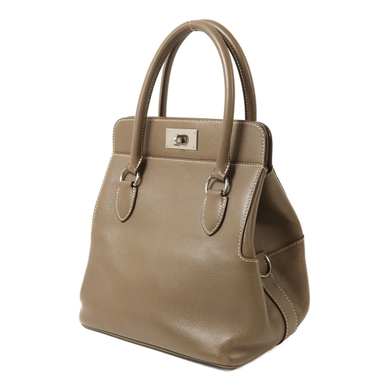 HERMES Evercolor皮革Tool Box 20手挽肩背兩用袋Etoupe-2