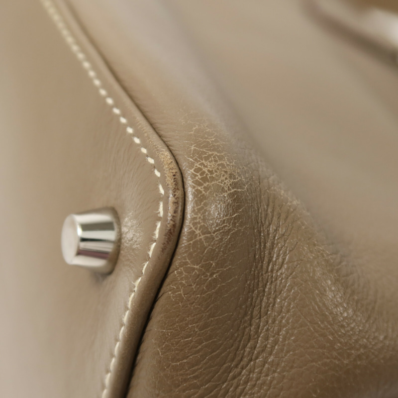 HERMES Evercolor皮革Tool Box 20手挽肩背兩用袋Etoupe-10