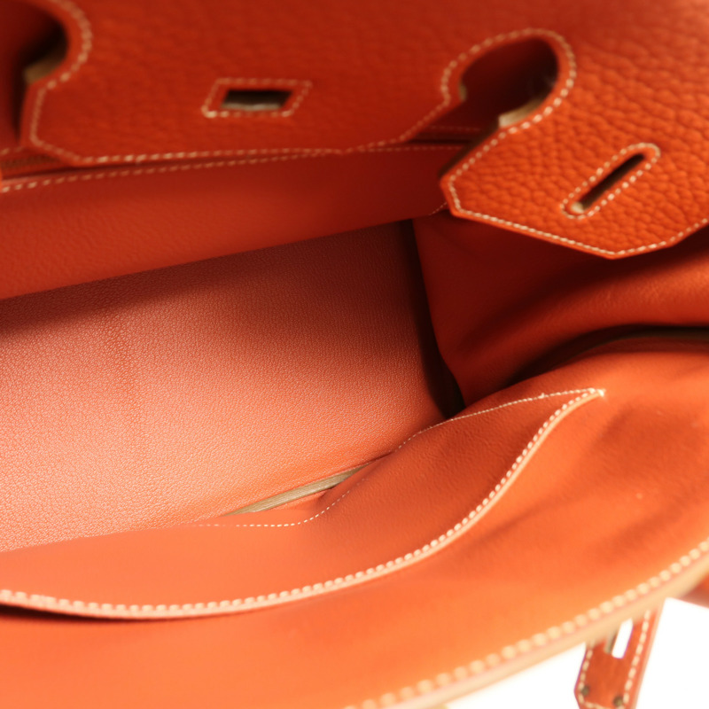 HERMES Fjord皮革Birkin 35手挽袋Sanguine-4