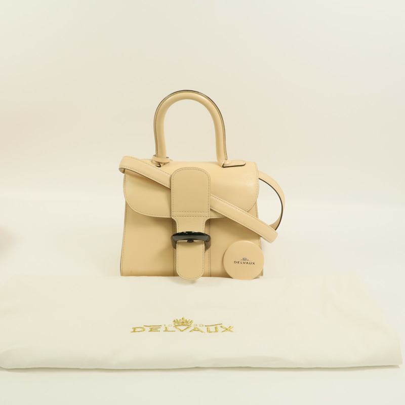 Delvaux 牛皮皮革Brillant Mini手挽肩背兩用袋-8