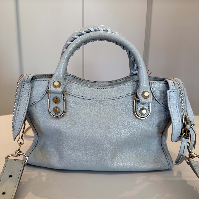 巴黎世家balenciaga灰色mini機車包-1