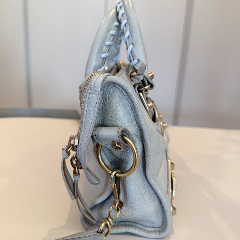 巴黎世家balenciaga灰色mini機車包-5
