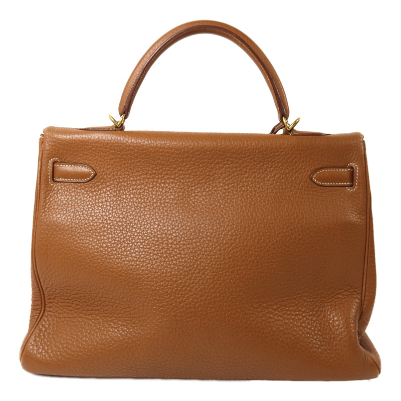 HERMES Togo皮革Kelly 35手挽肩背兩用袋Gold-1