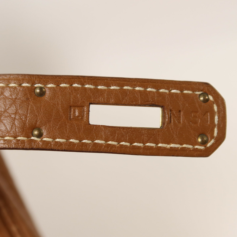 HERMES Togo皮革Kelly 35手挽肩背兩用袋Gold-6