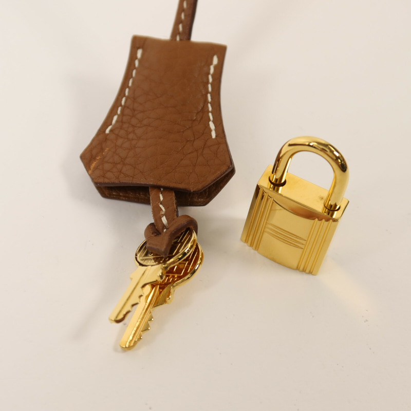 HERMES Togo皮革Kelly 35手挽肩背兩用袋Gold-14