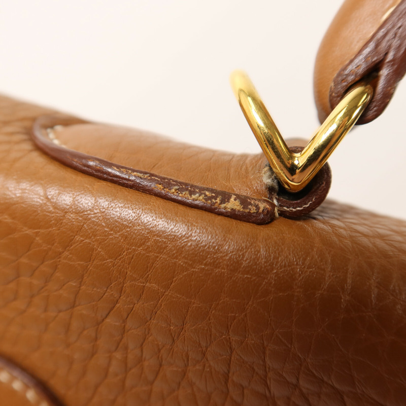 HERMES Togo皮革Kelly 35手挽肩背兩用袋Gold-19
