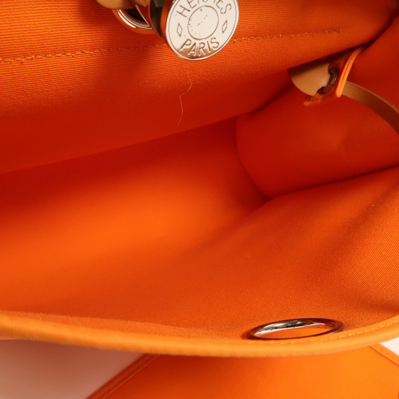 HERMES 帆布Herbag PM手挽肩背兩用袋Orange-4