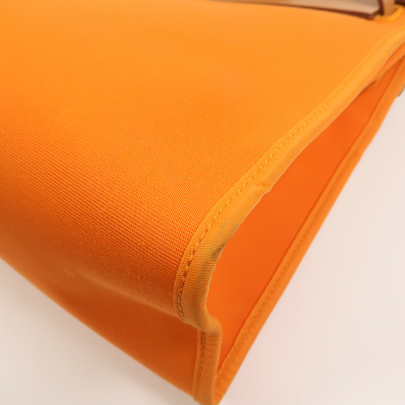 HERMES 帆布Herbag PM手挽肩背兩用袋Orange-12