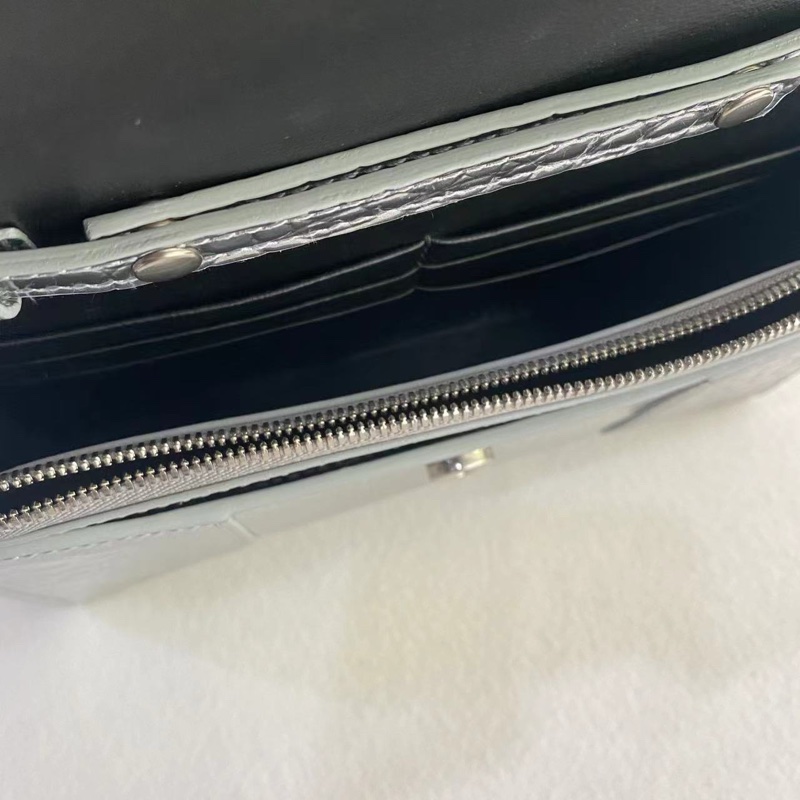 Balenciaga 巴黎世家銀色壓紋鏈條女士迷你沙漏斜挎包-7