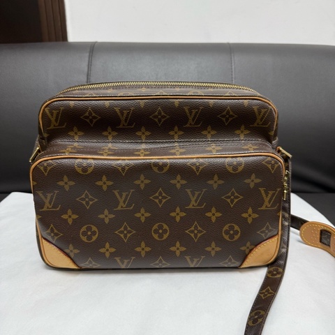 LouisVuitton 路易威登男女適用 老花中古款雙層橫版相機包 🈚附件