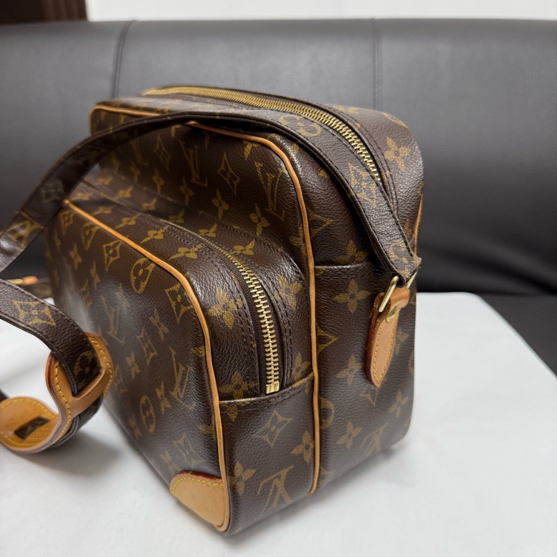 LouisVuitton 路易威登男女適用 老花中古款雙層橫版相機包 🈚附件-3