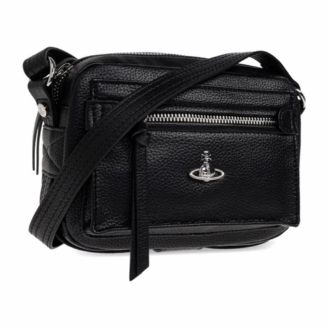 Vivienne Westwood 男女同款 Hannah 拉鍊紋理單肩包均碼碼19.5cm*9.5cm*12cm