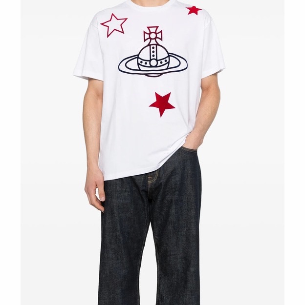Vivienne Westwood 男士 球體與星星 T 恤XS S M L XL碼-1