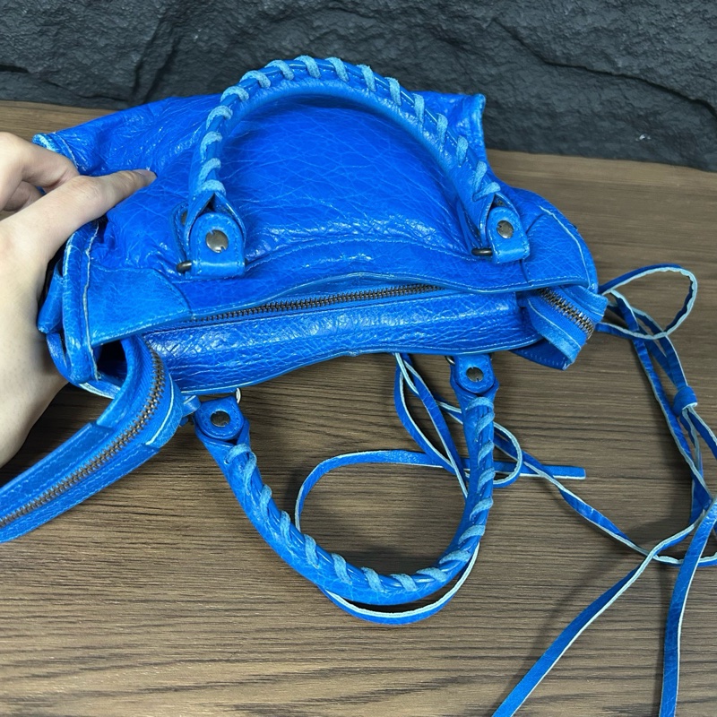 Balenciaga 巴黎世家mini機車藍色-5