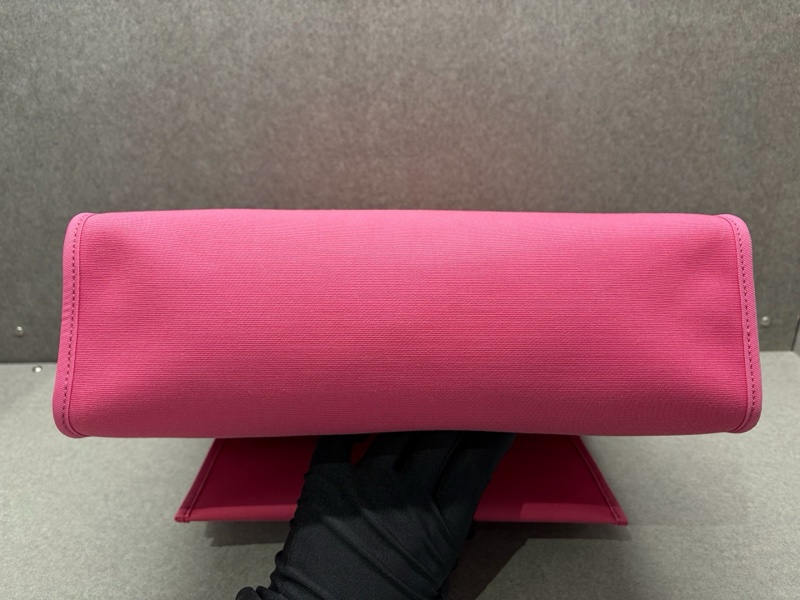 Hermes愛馬仕 herbag31 粉色帆布 手提單肩斜挎包 框Q刻-4