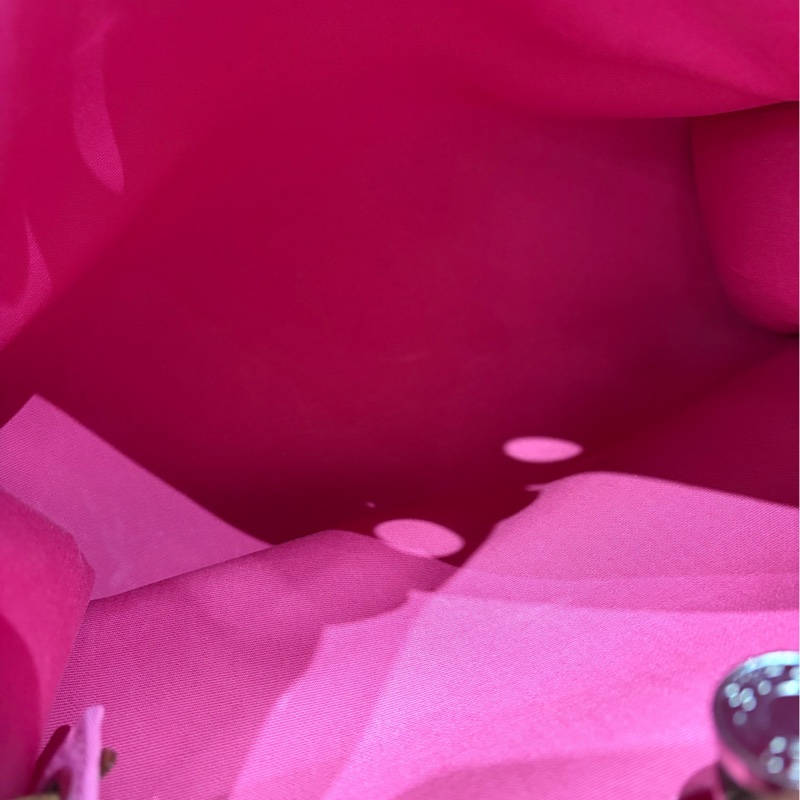 Hermes愛馬仕 herbag31 粉色帆布 手提單肩斜挎包 框Q刻-7