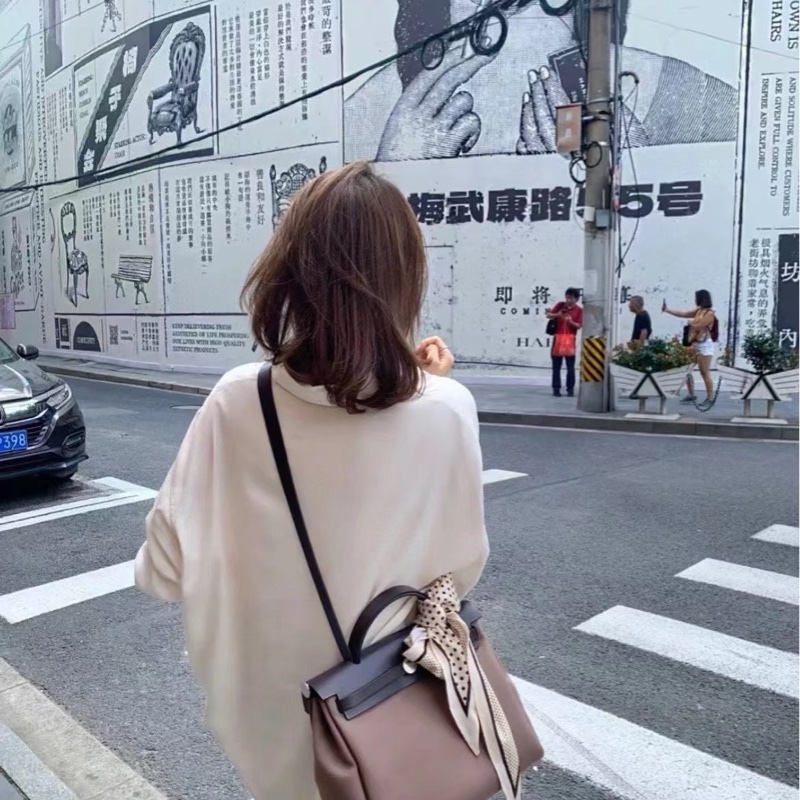 Hermes愛馬仕 Herbag31烏木色拼皮卡其色帆布銀扣-7