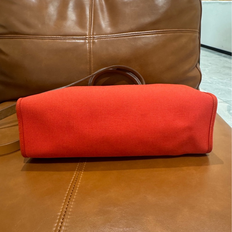 Hermes/愛馬仕 Herbag 31銀扣包蓋式 帆布拼牛皮 單肩手提包 附帶子袋-5