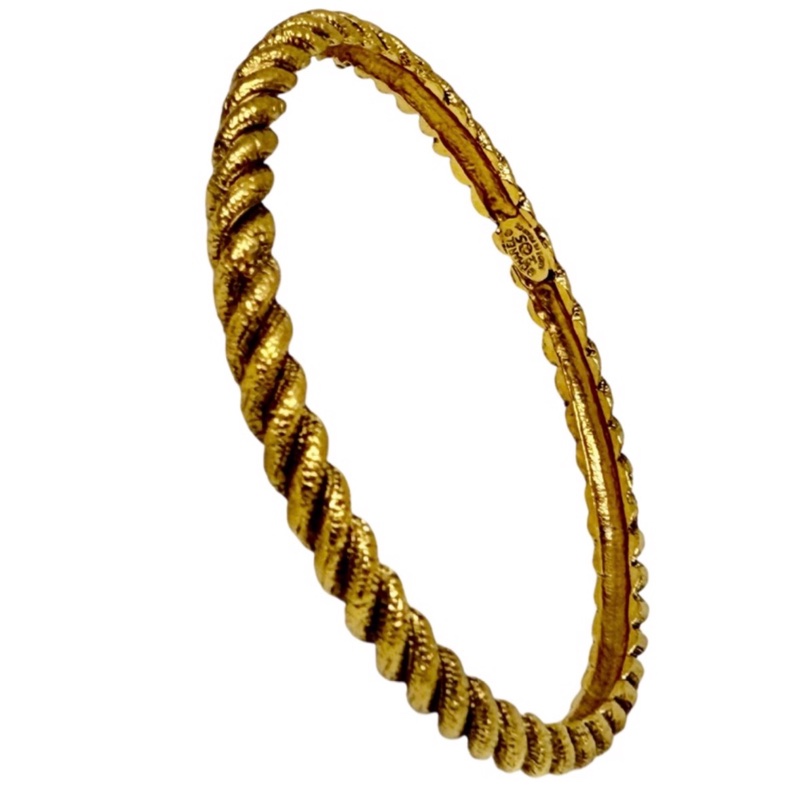 CHANEL 金色 螺旋 復古手環-0