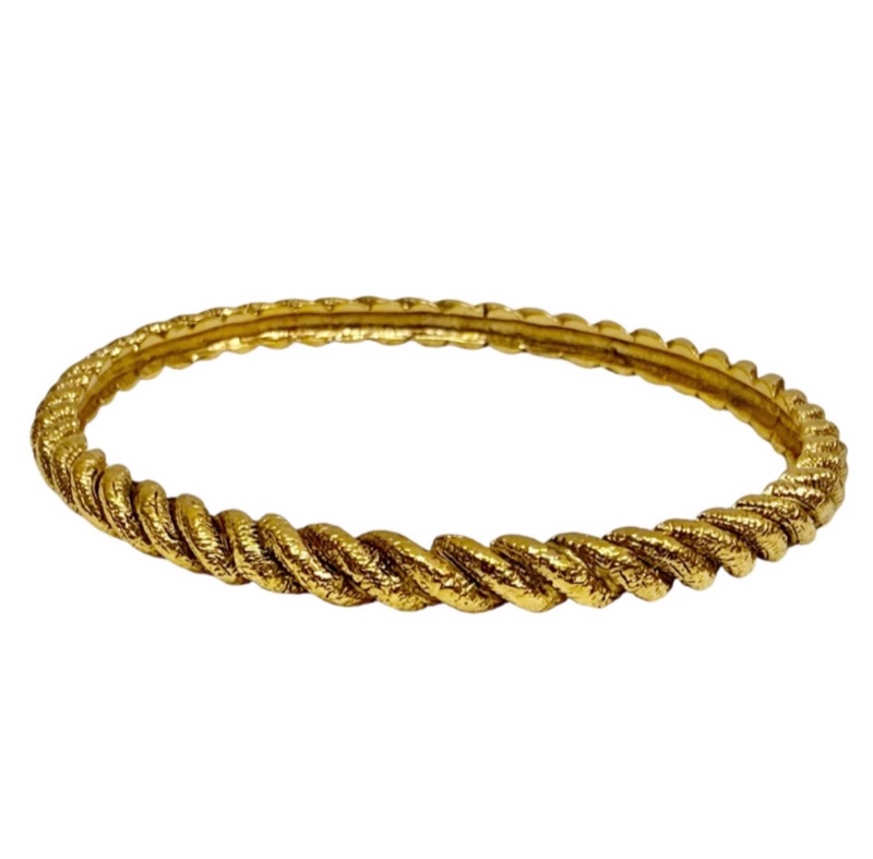 CHANEL 金色 螺旋 復古手環-1