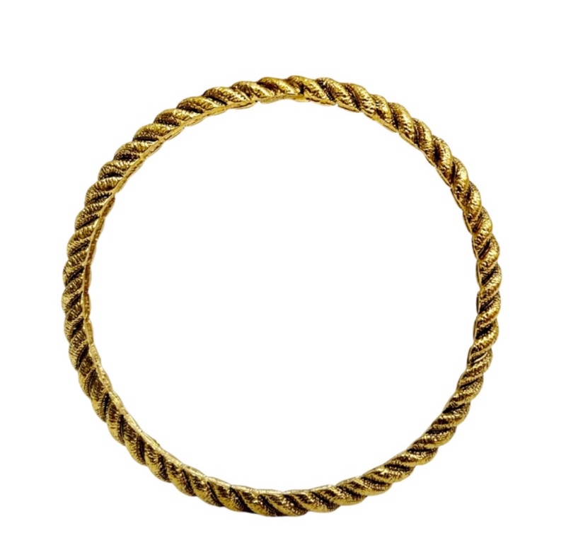 CHANEL 金色 螺旋 復古手環-2