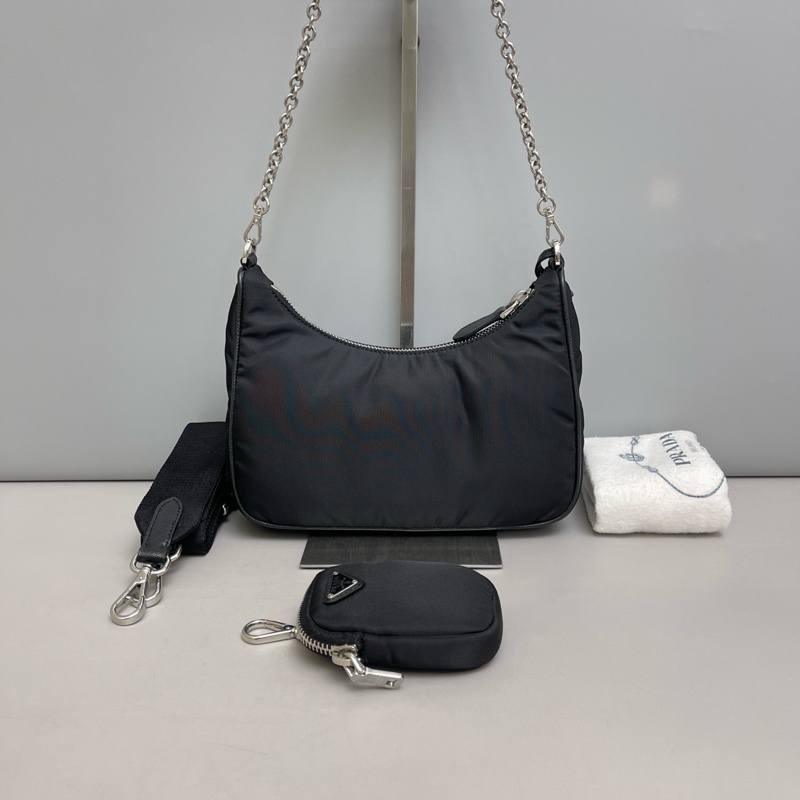 Prada Hobo 三合一 黑色尼龍-1