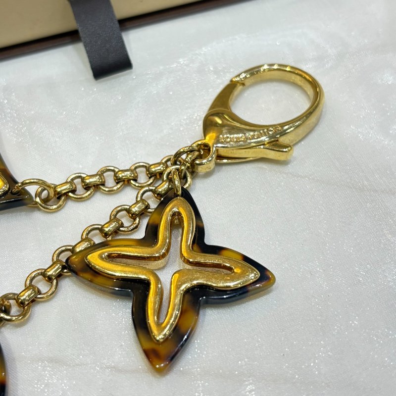 *SHIHNA名牌精品* LV 金釦玳瑁棕原花造型吊飾-5