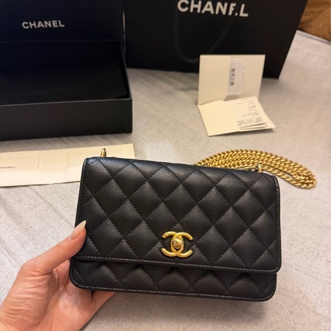 Chanel woc 愛心調節扣 金球黑色 便宜售