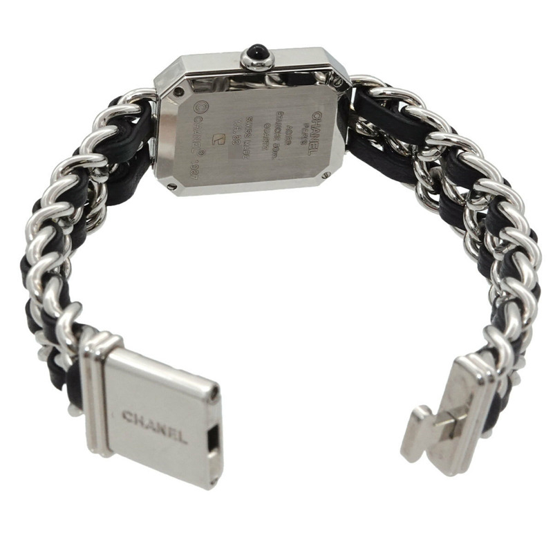 香奈兒 Premiere 大號 H0451 女士腕錶 黑色銀色石英錶-3