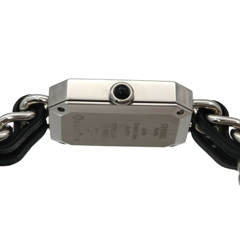 香奈兒 Premiere 大號 H0451 女士腕錶 黑色銀色石英錶-4