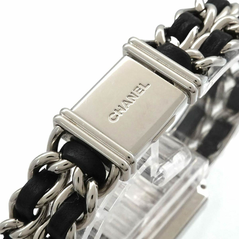 香奈兒 Premiere 大號 H0451 女士腕錶 黑色銀色石英錶-5