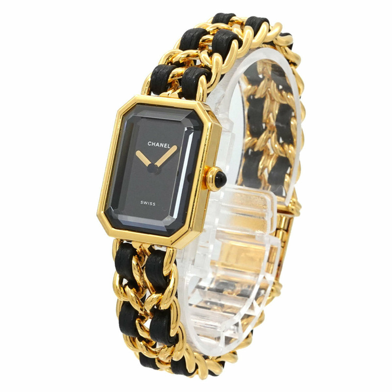 香奈兒 Premiere 大號 H0001 女士腕錶 黑色金石英錶-1