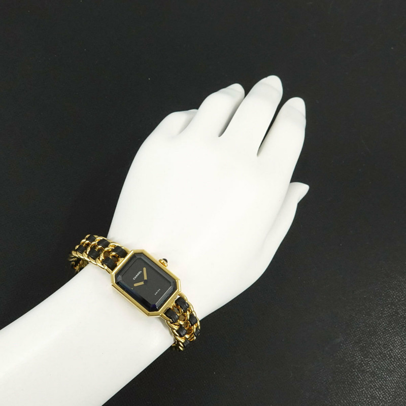 香奈兒 Premiere 大號 H0001 女士腕錶 黑色金石英錶-2