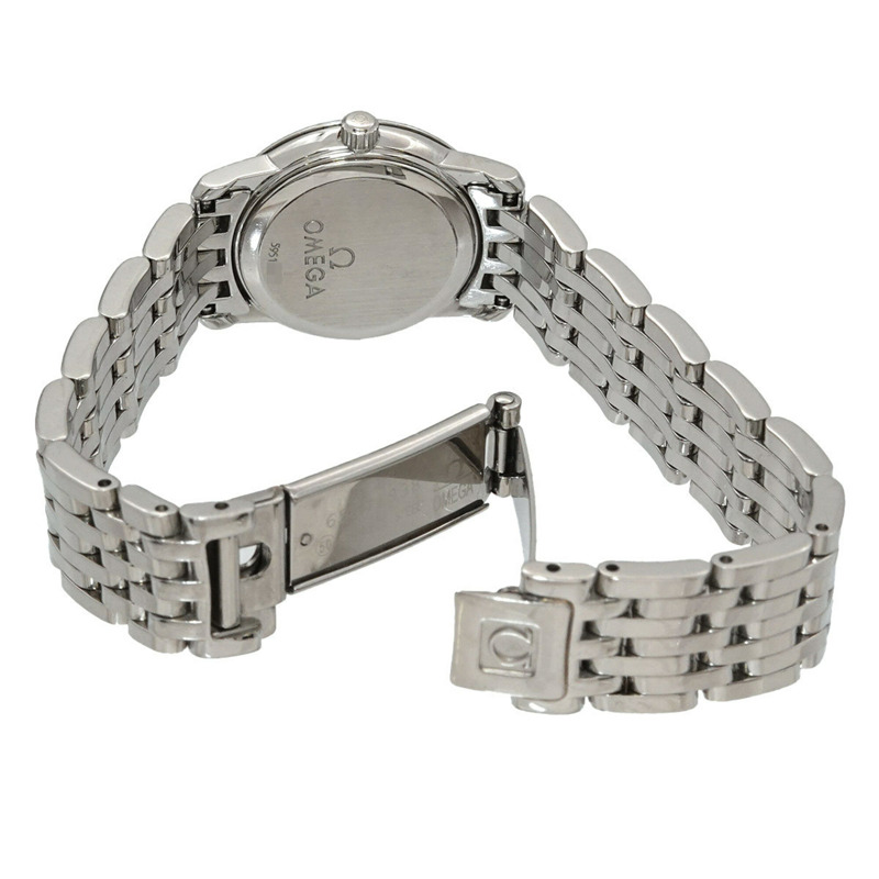 歐米茄碟飛系列4577 77女錶，鑲鑽錶圈，白色珍珠貝母錶殼，鑲嵌12顆鑽石，石英錶-3