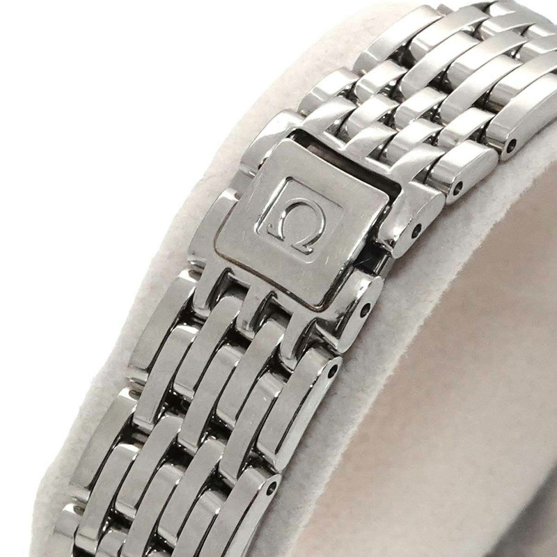 歐米茄碟飛系列4577 77女錶，鑲鑽錶圈，白色珍珠貝母錶殼，鑲嵌12顆鑽石，石英錶-5