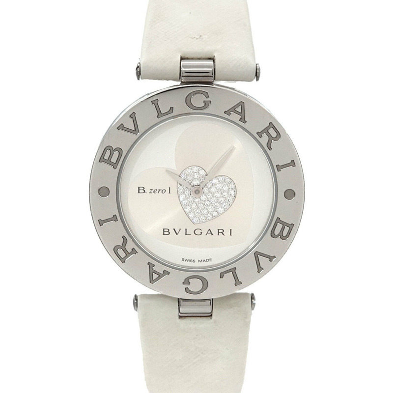 寶格麗 BVLGARI B-zero 1 雙心 BZ35S 女士腕錶 鑽石銀色石英錶-0