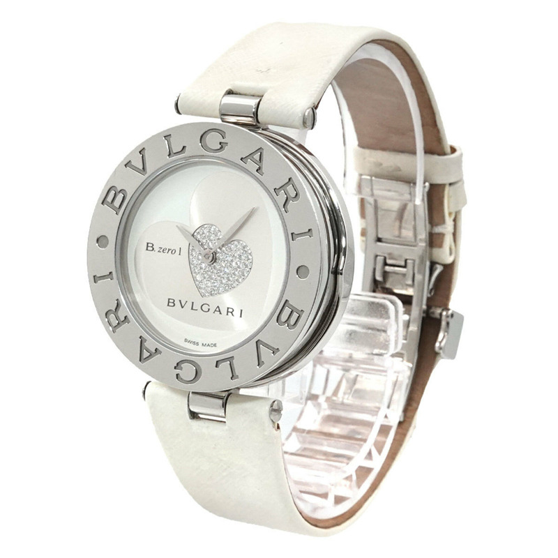 寶格麗 BVLGARI B-zero 1 雙心 BZ35S 女士腕錶 鑽石銀色石英錶-1