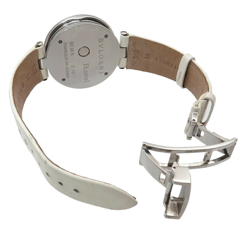 寶格麗 BVLGARI B-zero 1 雙心 BZ35S 女士腕錶 鑽石銀色石英錶-3