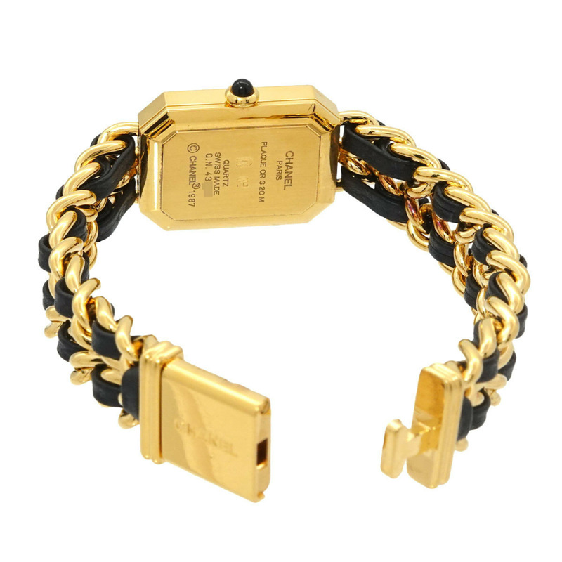 香奈兒 Premiere 大號 H0001 女士腕錶 黑色金石英錶-4