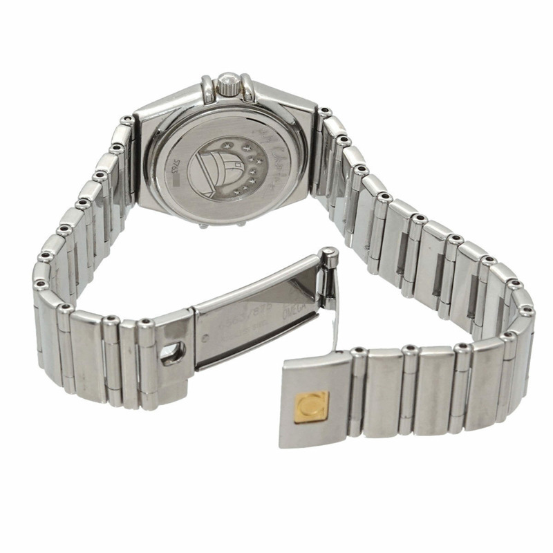 歐米茄星座系列迷你精選1465 71鑽錶圈女錶 白色錶殼 石英錶-3