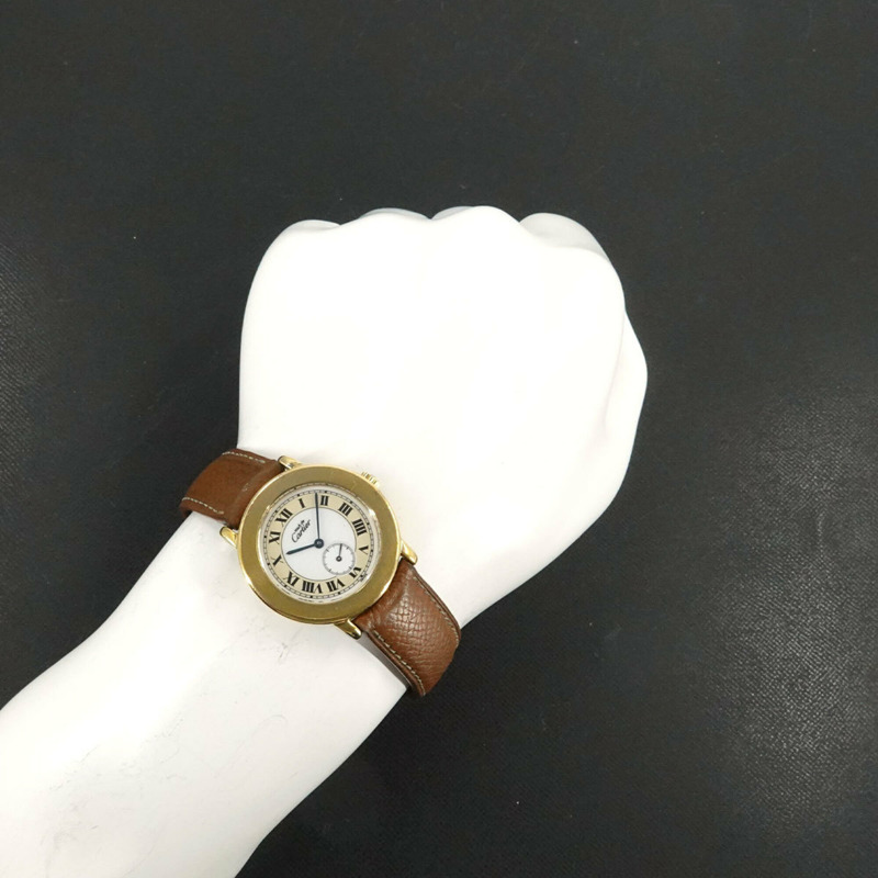 卡地亞 Must 2 Ronde Vermeil W1006922 男童腕錶 小秒針 SV925 石英 Must2-2