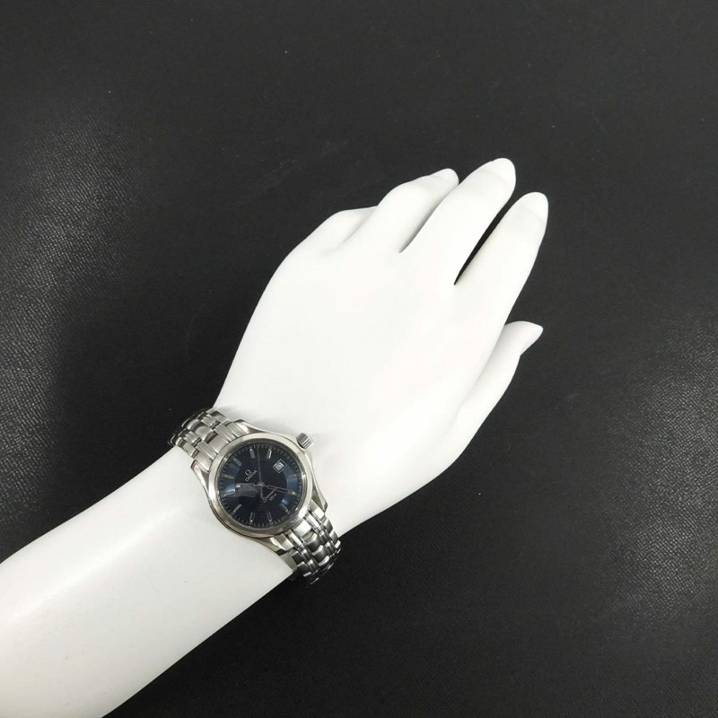 歐米茄海馬系列120公尺2571 81女錶，日期顯示，藍色錶盤，石英錶-3